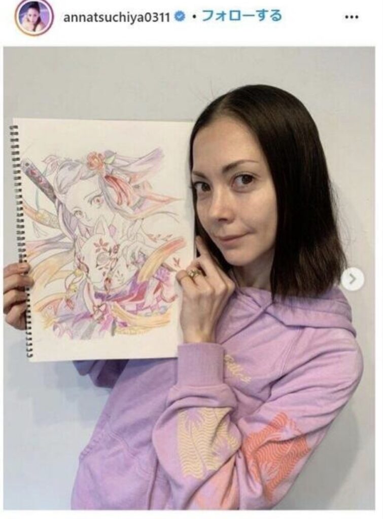 模写で炎上 土屋アンナが絵師の作品の構図などを無許可でパクリ インスタで公開 削除 鬼滅の刃 禰豆子 Tanoseek